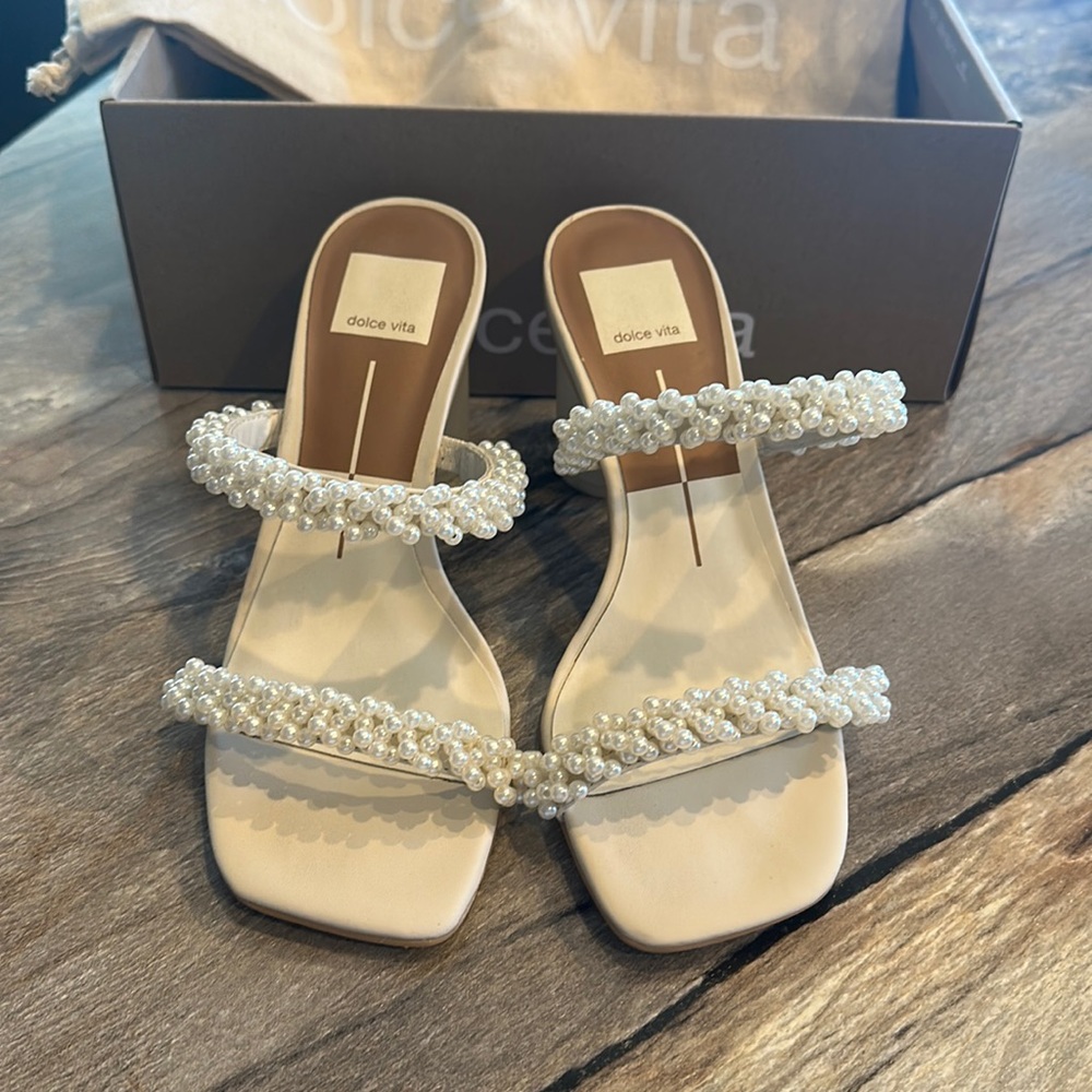 Dolce Vita Noel Heels Vanilla Pearls